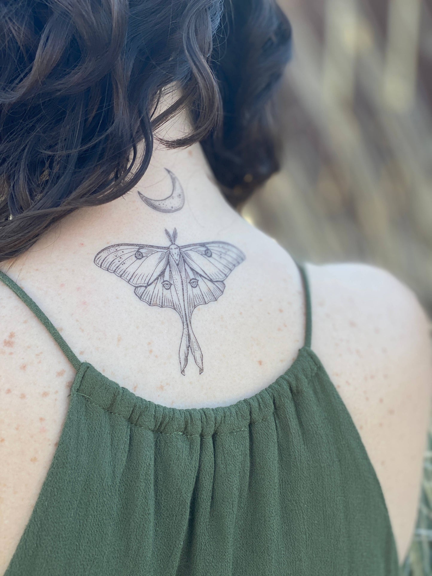 Luna Moth Temporary Tattoo