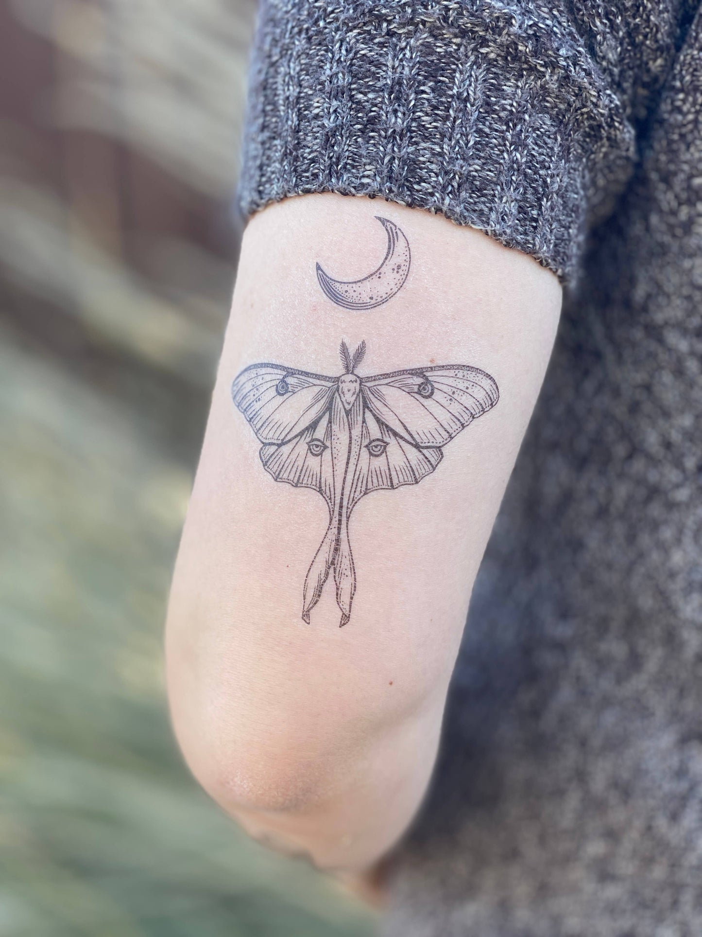 Luna Moth Temporary Tattoo