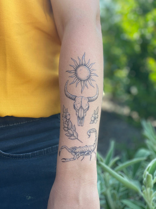 Sunlit South Temporary Tattoo