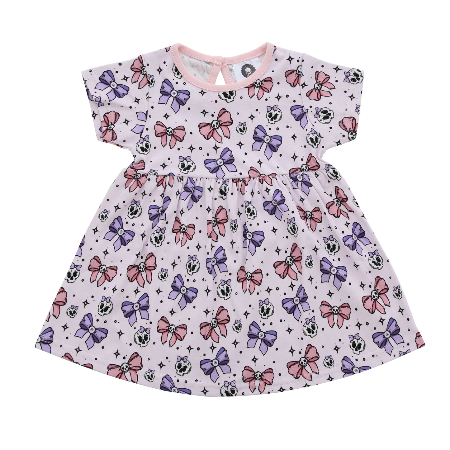 Pastel Goth Skull Bows dress