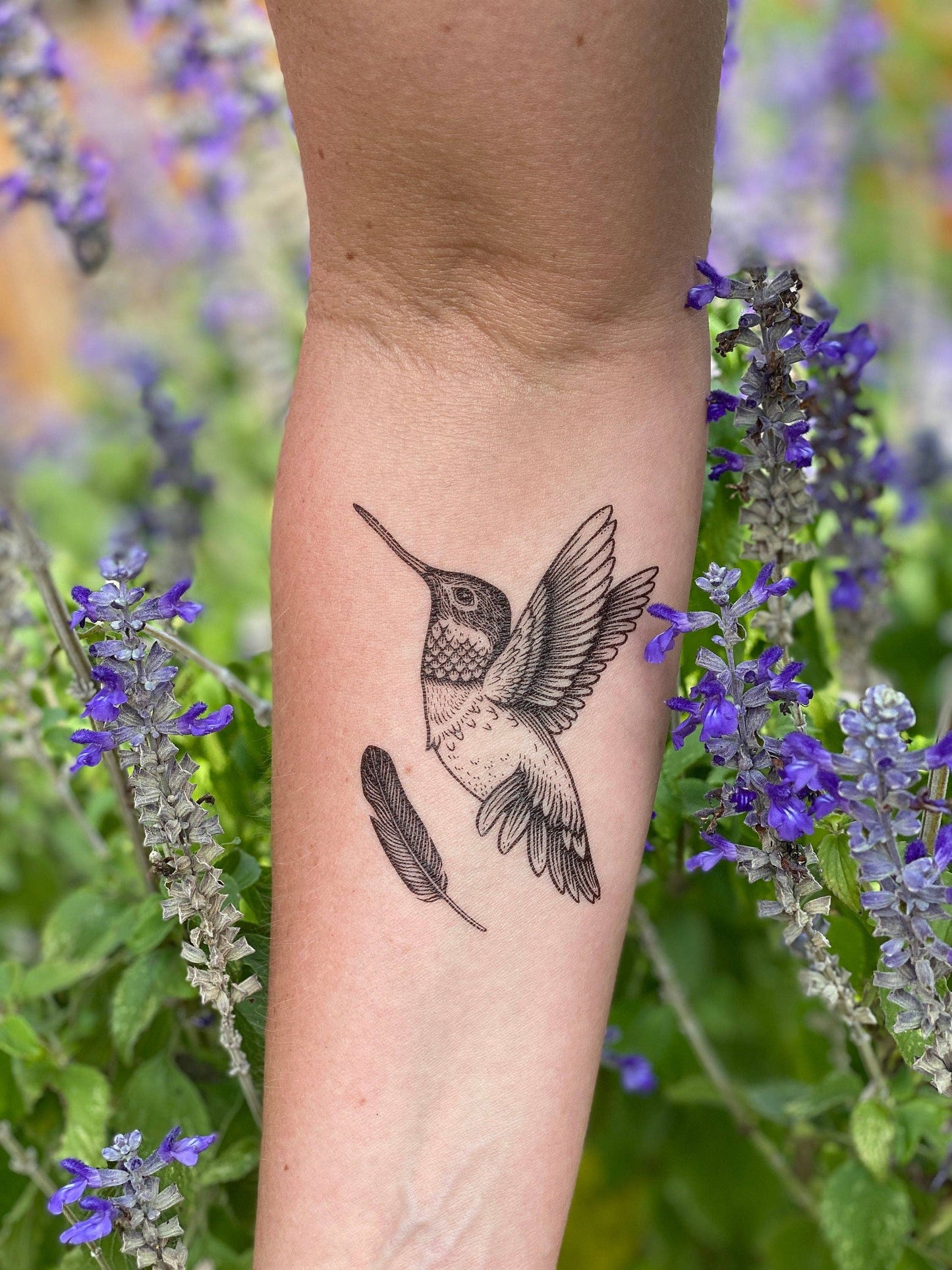 Hummingbird Temporary Tattoo