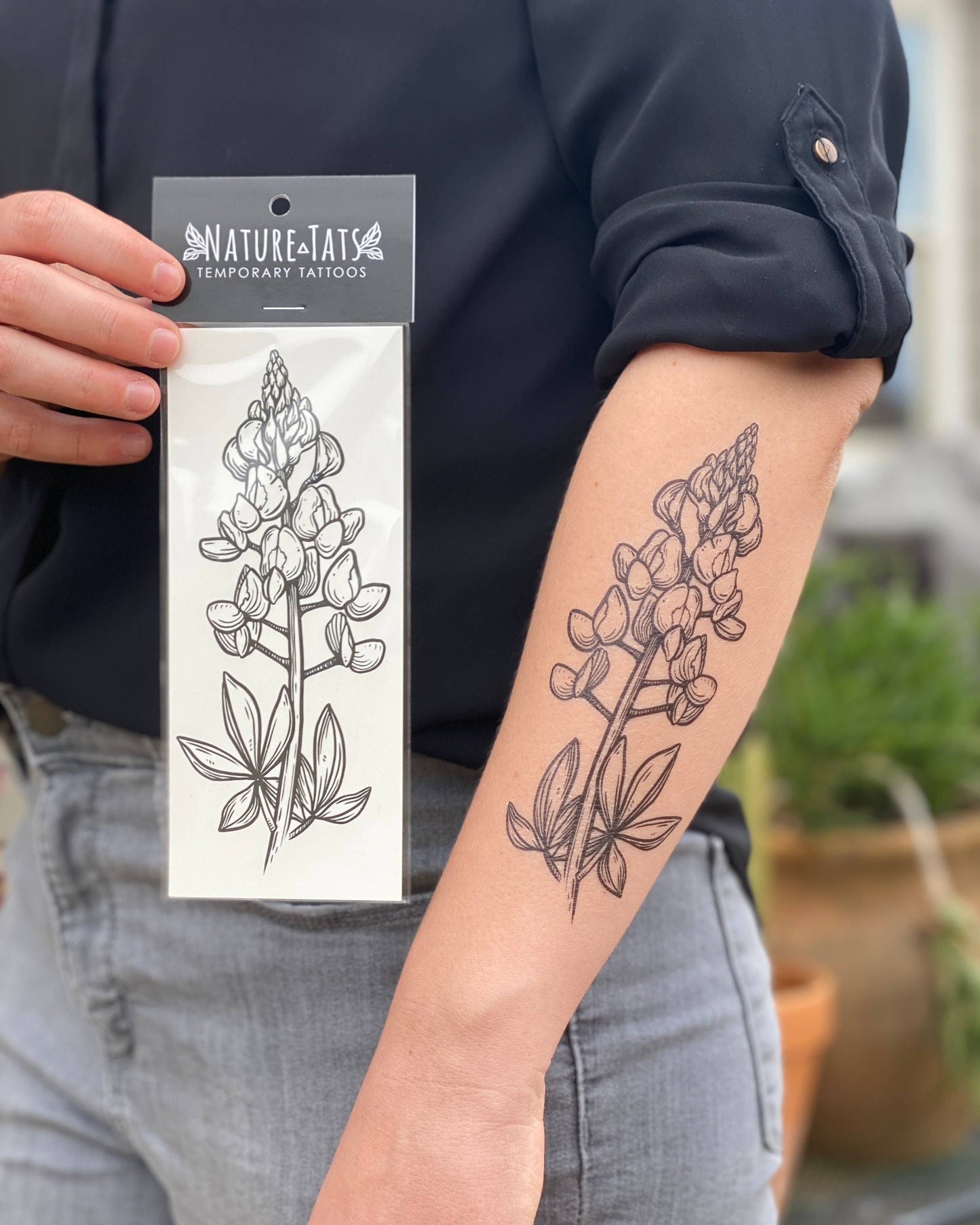 Bluebonnet Temporary Tattoo