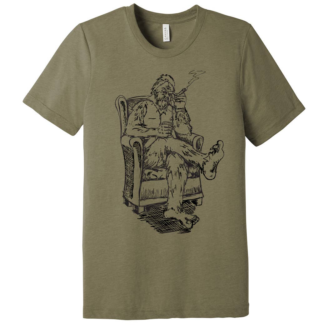 Unisex Bigfoot Whiskey Tee Olive Tri-blend