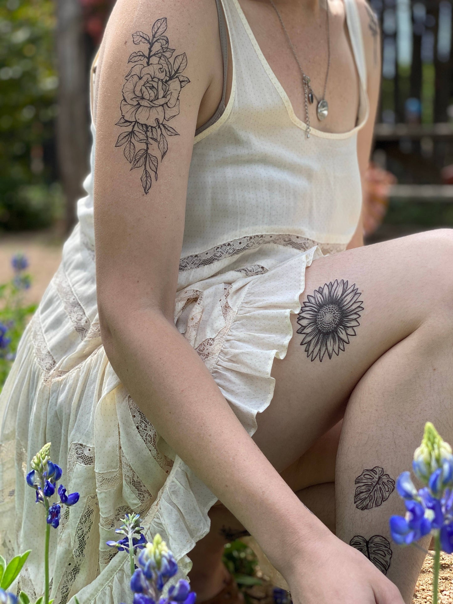 Rose Blossom Temporary Tattoo