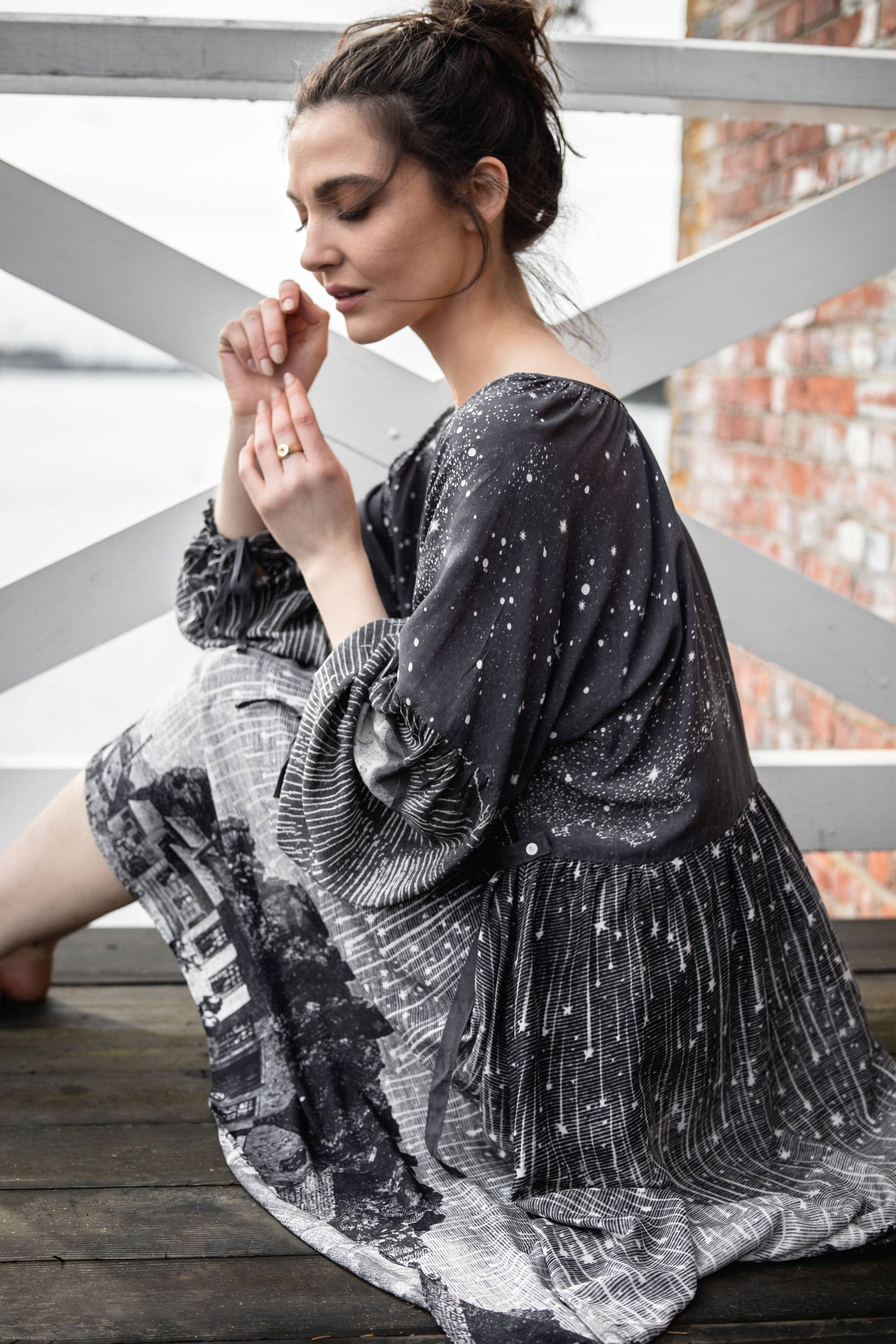 Stargazer Reversible Printed Bamboo Dress / Layering Tunic