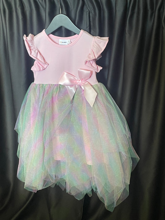 Rainbow Smiley Tutu Dress