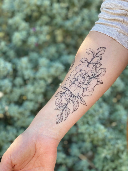 Rose Blossom Temporary Tattoo