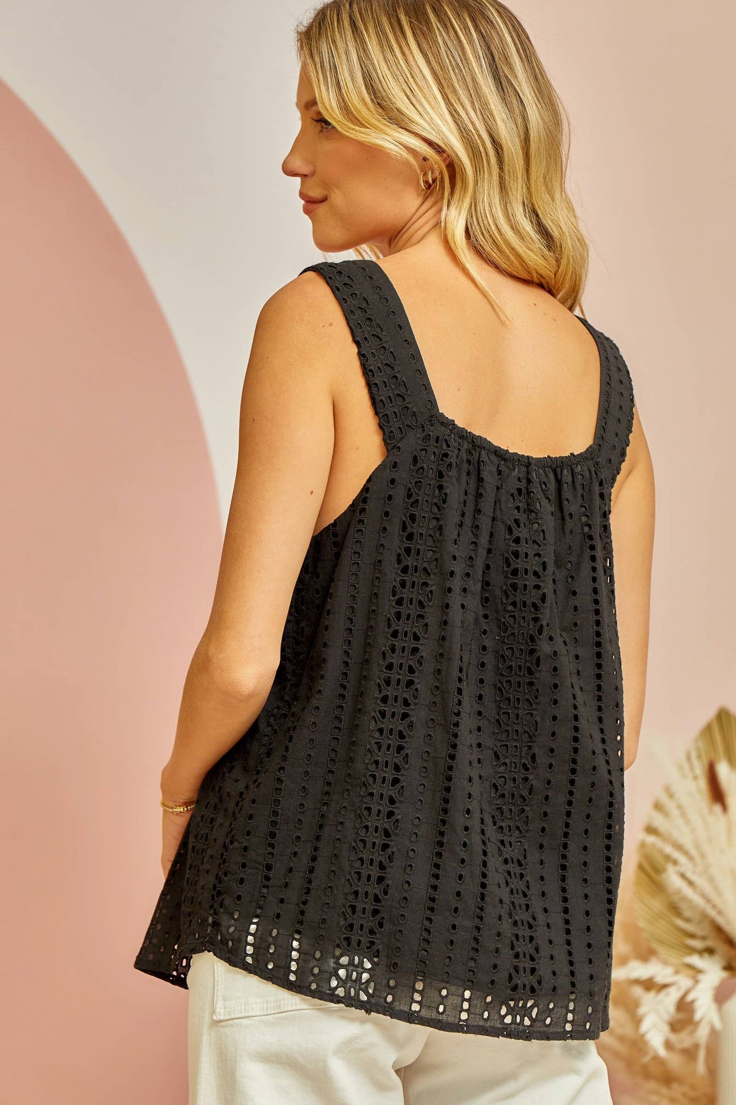 Eyelet Tank Top