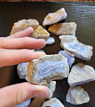 Blue Lace Agate Rough Stones 30-50 mm (1.18-1.96 inches)