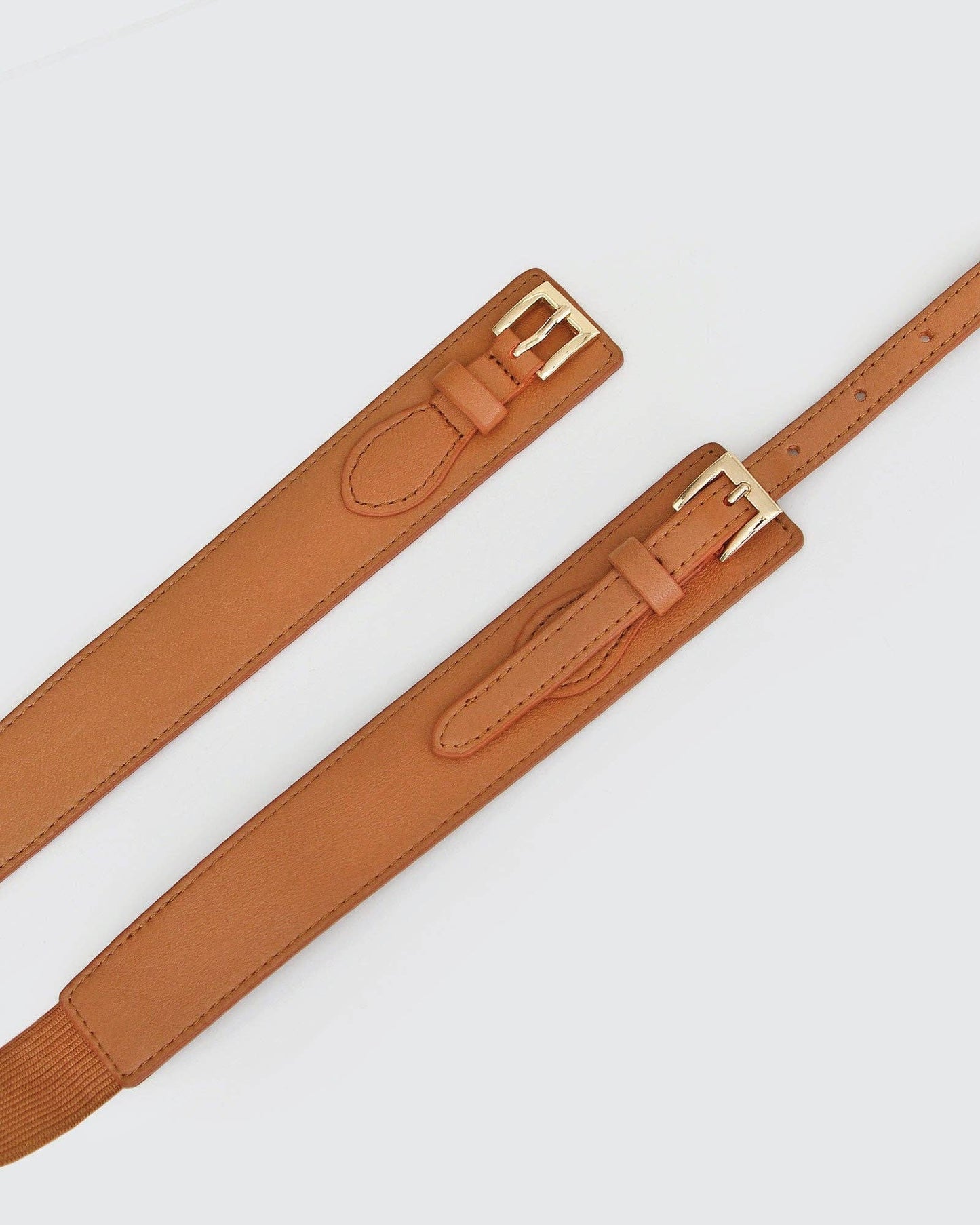 London Fog Leather Waist Belt - Brown