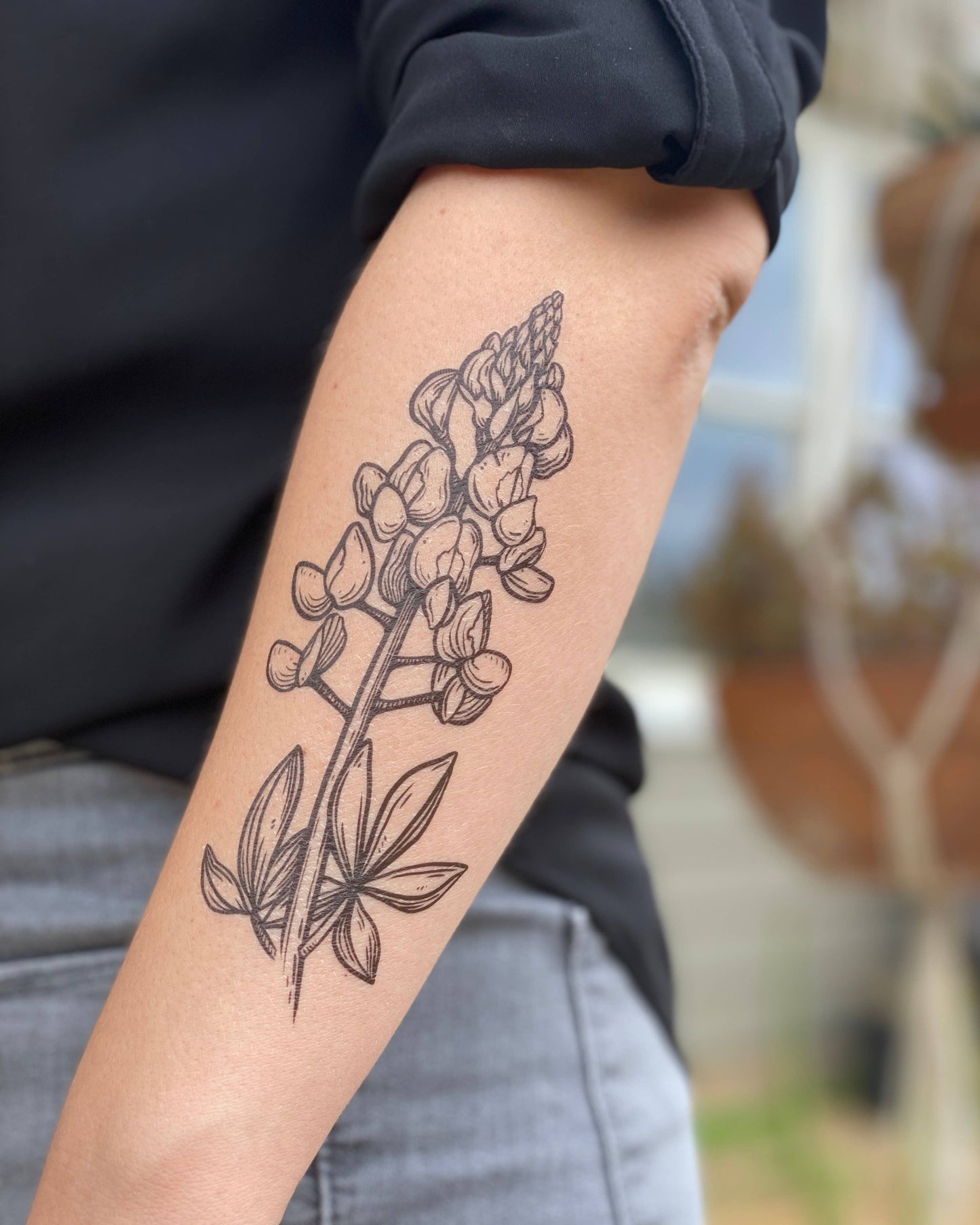 Bluebonnet Temporary Tattoo