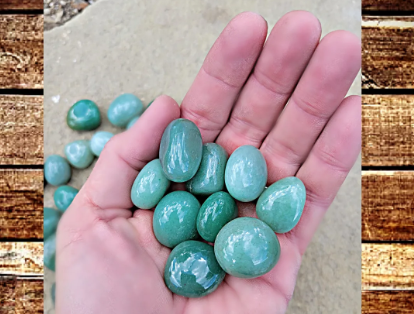 Green Aventurine Tumbled Stones 20-30 mm (0.8-1.2 inches)