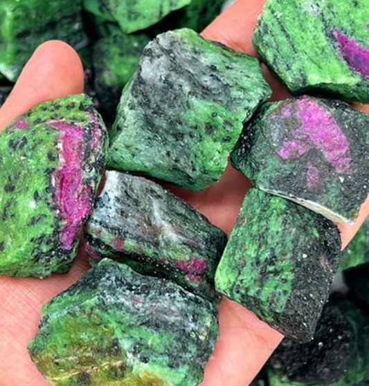 Ruby in Zoisite Rough Stones 30-40 mm (1.18-1.57 inches)